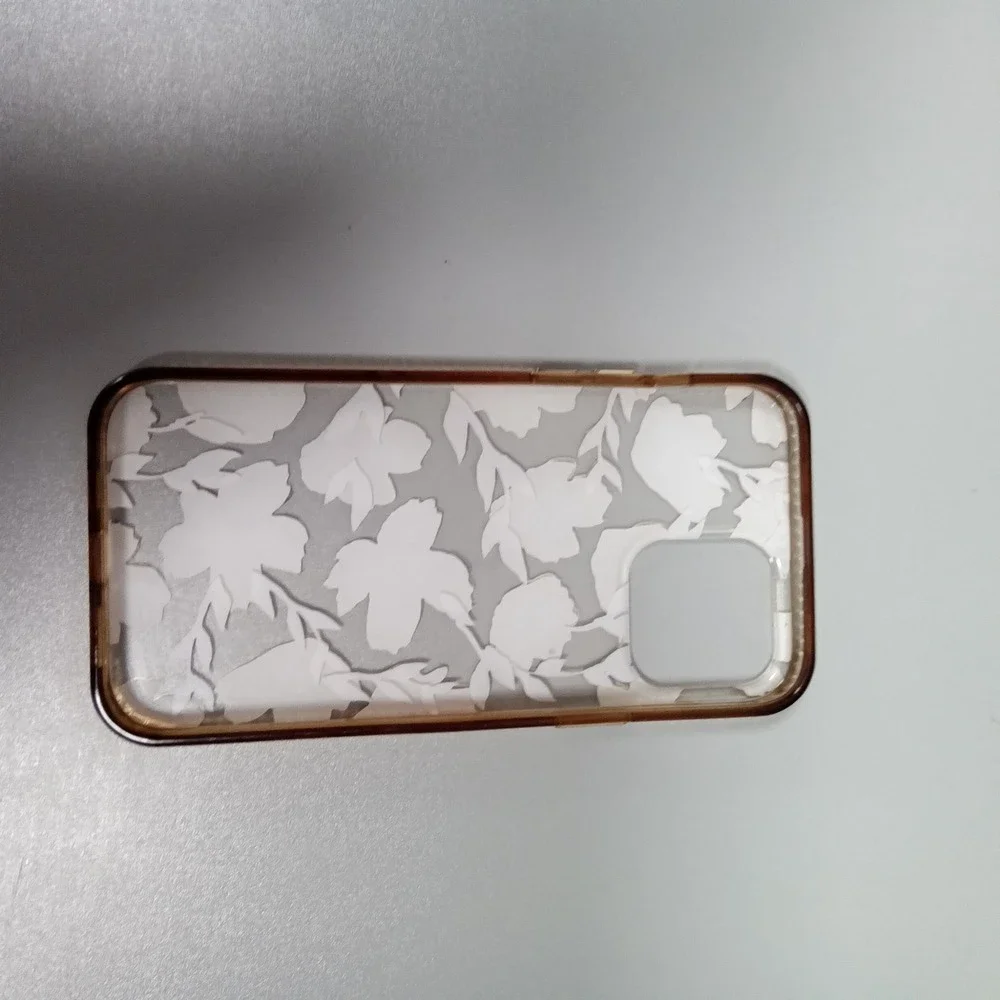 Floral iPhone 11‎ Case White Gold Cherry Blossom Clear Slim Fit Cover
